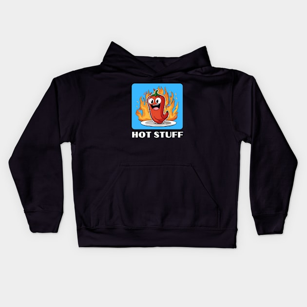 Hot Stuff | Chili Pun Kids Hoodie by Allthingspunny